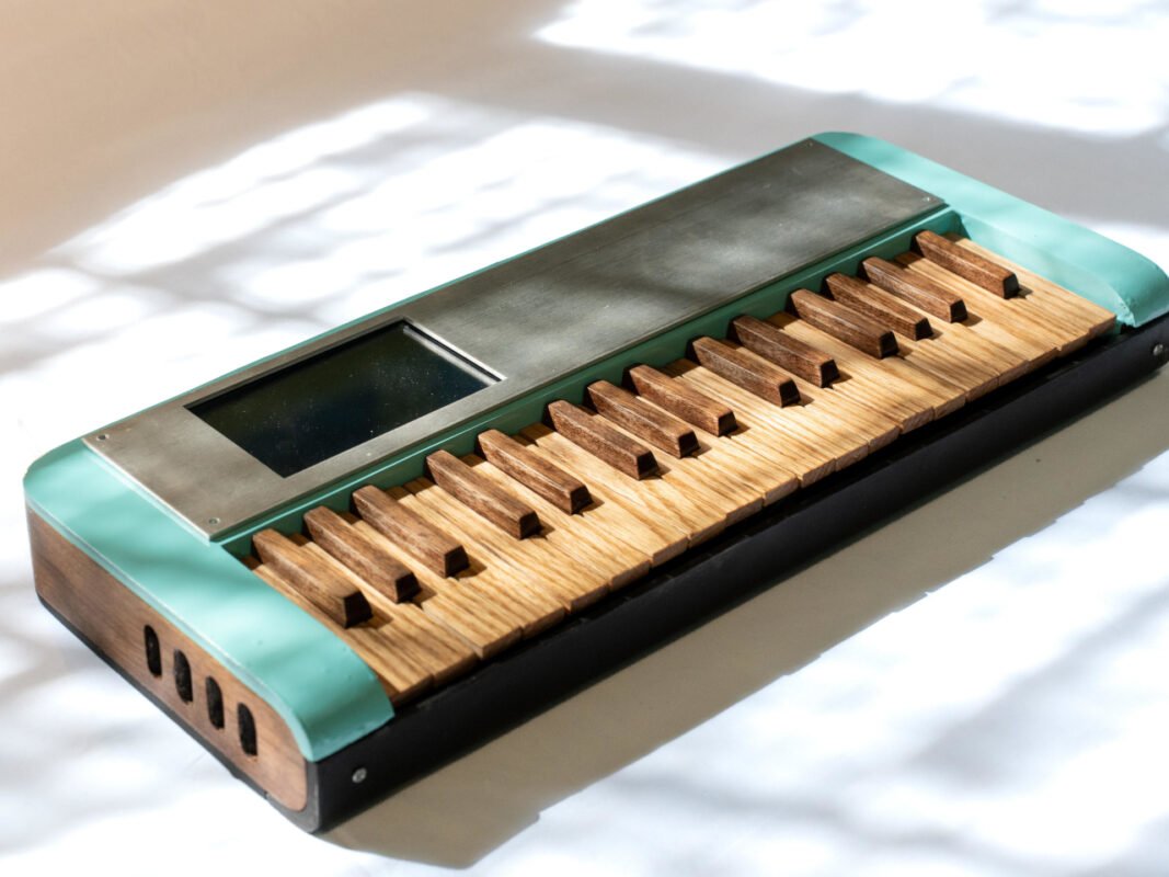 Someone Built a Working Synth From Cardboard and Walnut Keys